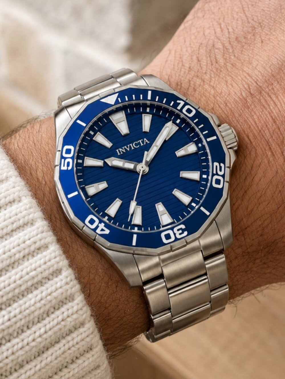 Invicta Diver Meridian 69243 Men’s 46mm Blue Stainless Steel Watch NIB